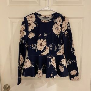 SHEIN Floral Peplum Top